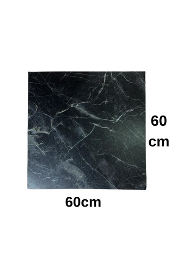 14 Adet 60x60cm Siyah Mermer Desenli Floor Pvc-lvt Yapışkanlı Yer Kaplama Parkesi Kauçuklu S74-p