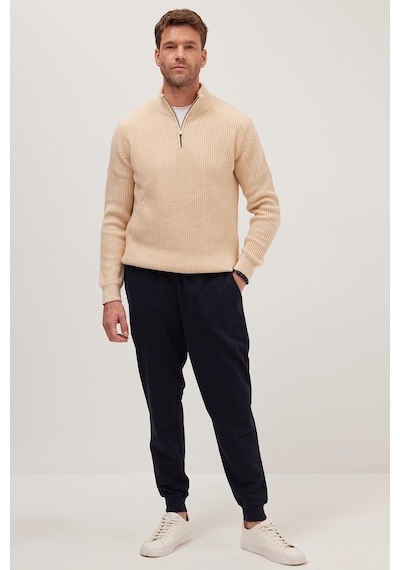 Tudors Erkek Regular Fit Klasik Kesim Beli Bağcıklı Jogger Cepli Lastikli Paça Lacivert Eşofman Altı-40065 Lacivert