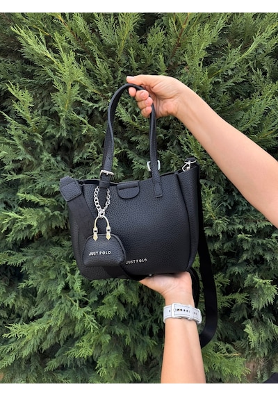 Just Polo Günlük Kombinlere Uygun Kadın Orta Boy Ayarlanabilir Askılı Şık El & Omuz Çantası Shoulder Bag Siyah 80242552