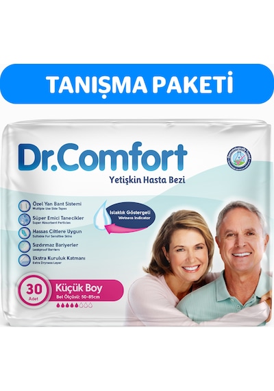Dr.Comfort Yetişkin Bel Bağlamalı Hasta Bezi Small 30'Lu