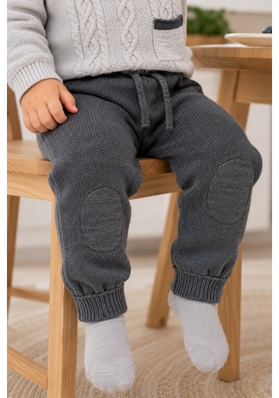 Babyhola Erkek Bebek Triko Kazak Pantolon Takım 23124 Gri