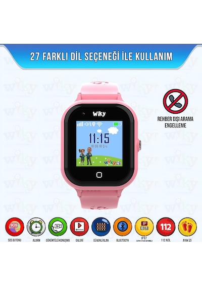 Watch 4s Pembe Görüntülü Konuşma Akıllı Çocuk Saati