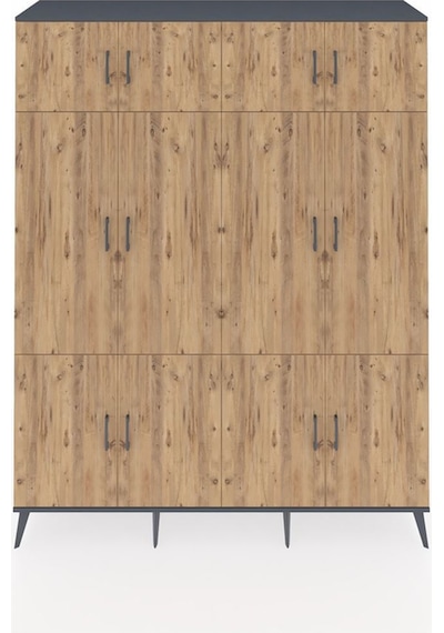 Hyperion Gardrop 10 Raflı 12 Kapaklı 2 Askılı 176x44x221 Antrasit-çam/aytaşı Çam/aytaşı Hyperion Gardrop 10 Raflı 12 Kapaklı 2 Askılı 176x44x221 Antrasit-çam/aytaşı Çam/aytaşı