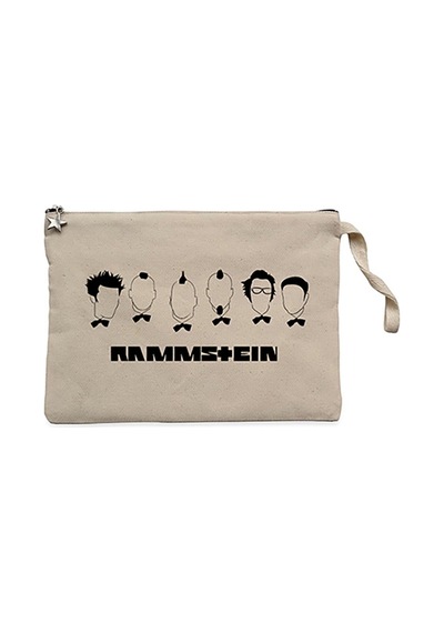 Rammstein Drawing 2 Krem Clutch Astarlı Cüzdan / El Çantası Krem