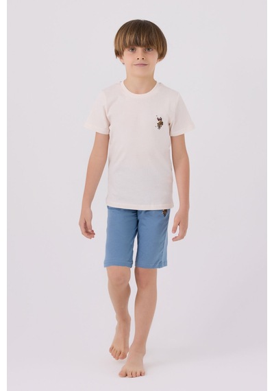 U.S. Polo Assn. U.s. Polo Assn Erkek Çocuk Beyaz Bermuda Takım Beyaz