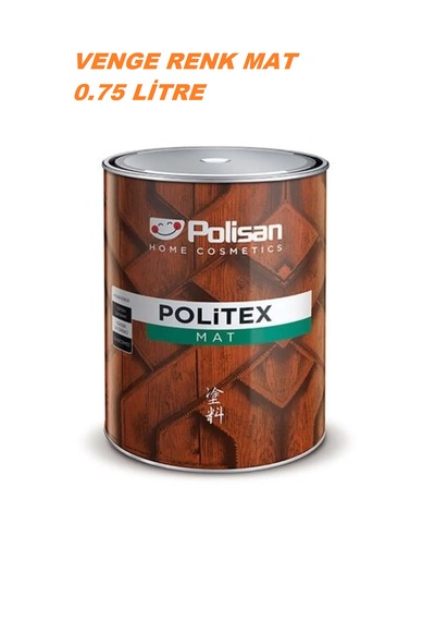 Polisan Politex Mat Venge Renk Ahşap Verniği 0.75 Litre