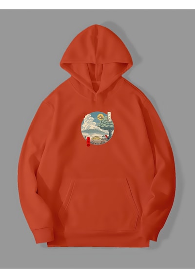 Harmandar 3 İplik Totoro Baskılı Turuncu Kanguru Cepli Kapüşonlu Sweatshirt Hoodie Totoroturuncusweat Harmandar 3 İplik Totoro Baskılı Turuncu Kanguru Cepli Kapüşonlu Sweatshirt Hoodie Totoroturuncusweat