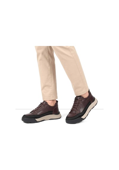 Erkek Kahverengi Siyah Süet Deri Sneaker