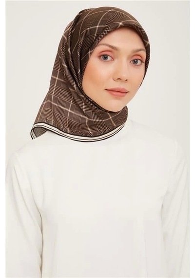 Armine Sura İpek Eşarp 23ka9029 04 Kahverengi