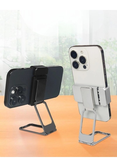 Biishe 360 Derece Dönen Tüm Telefon Tipleri İle Uyumlu Metal Telefon Standı Braket Çok Renkli