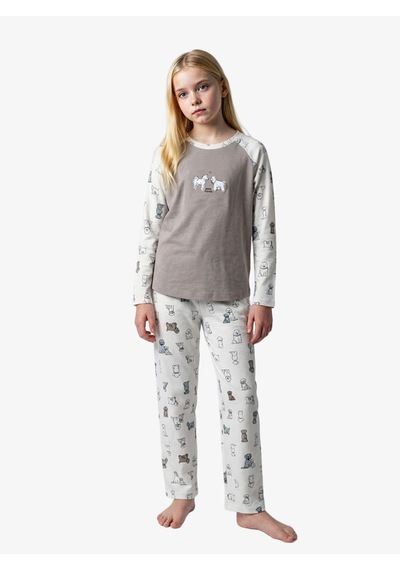 Blackspade Kız Çocuk Pijama Takımı 52277 - Vizon