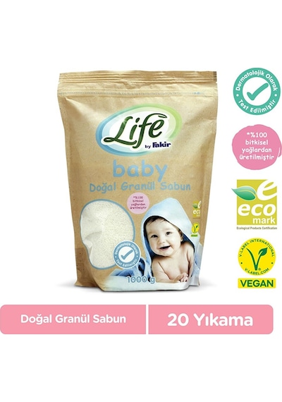 Life By Fakir Baby Doğal Granül Sabun 1000 Gr 5 Adet