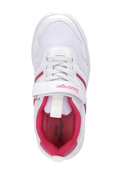 Slazenger Fıora Kız Çocuk Cırt Cırtlı Beyaz / Fuşya Günlük Spor Ayakkabısı