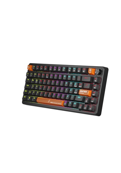 Pyra 83 Tuşlu Knob Kontrollü Rainbow Aydınlatmalı Gaming Klavye Turuncu/siyah Mekanik Tasarım