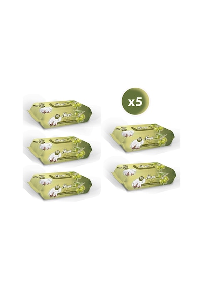 Sleepy Doğal Zeytinyağlı Islak Bebek Havlusu 5 X 90'Lı