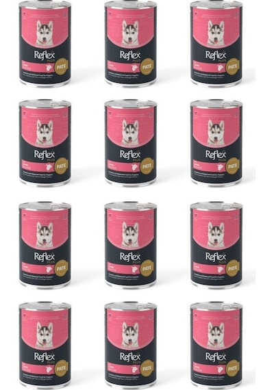 Reflex Plus Pate İçinde Et Parçacıklı Yavru Köpek Maması 12 x 395 G