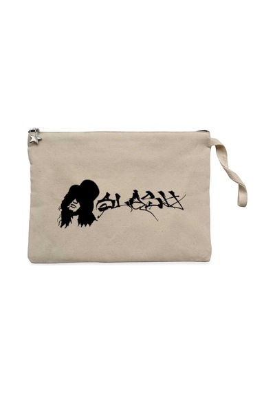 Slash Portre Logo Krem Clutch Astarlı Cüzdan / El Çantası