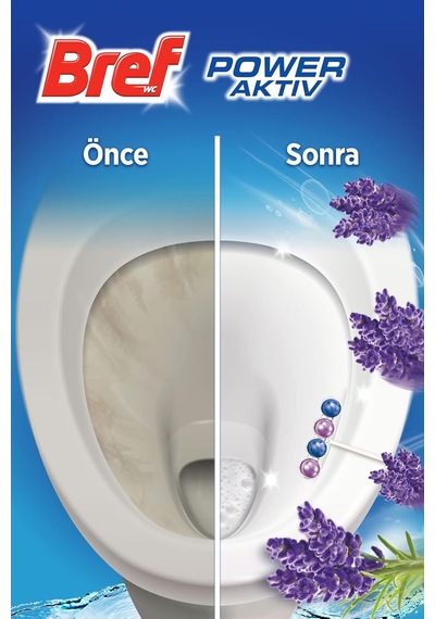 Bref Power Active Lavanta Kokulu 2'li Klozet Bloğu 2 X 50 G, Lavanta 2 10'lu Set