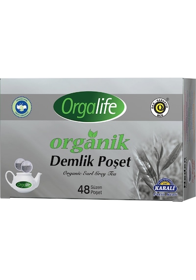 Orgalife Organik Siyah Early Grey Demlik Poşet Çay 48 x 3 G