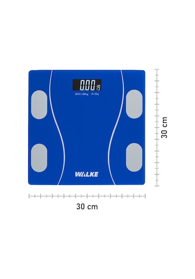 Walke Premium Uygulama Bağlantılı Akıllı Baskül Mavi