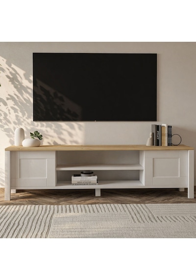 İnarch Dizayn Gina Tv Sehpası Modern 2 Kapaklı Profil Ayaklı Tasarım Beyaz/safir Meşe Beyaz - Safirmeşe İnarch Dizayn Gina Tv Sehpası Modern 2 Kapaklı Profil Ayaklı Tasarım Beyaz/safir Meşe Beyaz - Safirmeşe