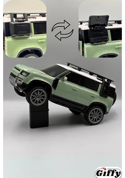 Oyuncak Full Fonksiyon Uzaktan Kumandalı Şarjlı Led Işıklı Defender Model Araba Drift Atan Off Road Yeşil