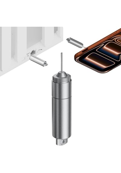 3'ü 1 Arada Anahtarlık Seti Sım Kart İğnesi, Telefon Temizleme Fırçası Ve Mini Açma Aparatı Gümüş Otgbr
