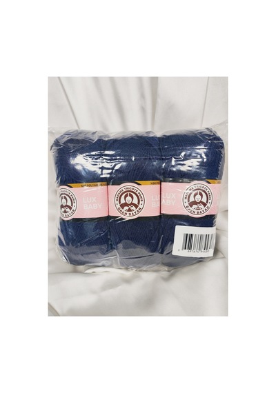 Lux Baby Lacivert El Örgü İpi Art No:3010 - Nm:3.4 - 100gr. 340mt. 3 Adet - Renk: 019