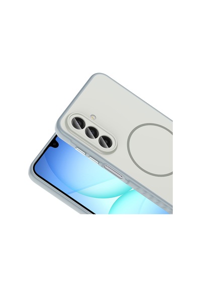 Galaxy Uyumlu A17 Kılıf Kamera Lens Korumalı Magsafe Destekli Silikon Pazarplus Lacivert