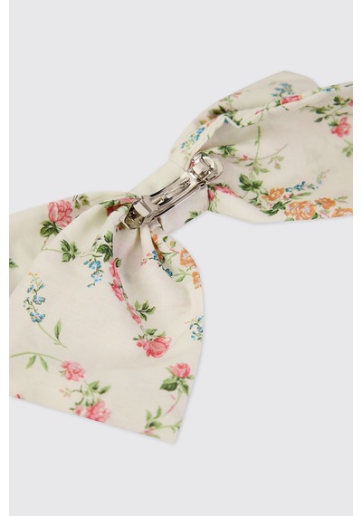 Panço Liberty Kumaş Kız Bebek Krem Toka Seti 2612GB09022