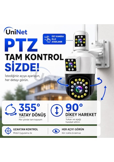 Ys-1010 5 Mp Çift Kameralı Wifi Ptz Güvenlik Kamerası