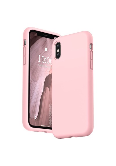 Apple iPhone Xs Max Uyumlu Silikon Kılıf Pastel Tonu Kamera Korumalı Esnek Kapak Pudra Pembe