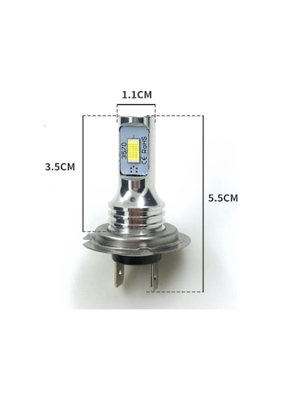Femex Nova H7 Buz Mavisi Fansız Led  Ampul 4800 Lumen