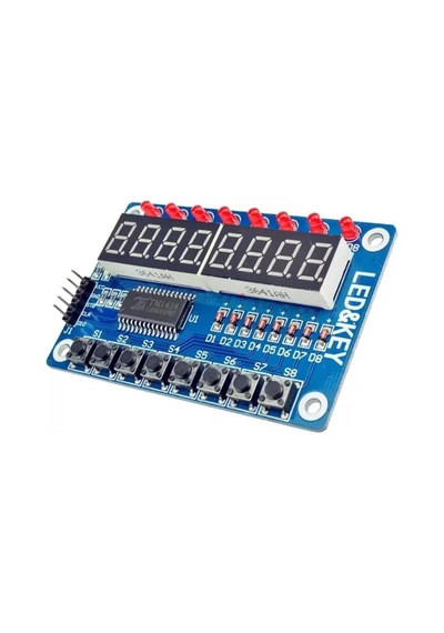 TM1638 8 Butonlu 8 Kırmızı LED Display Modülü