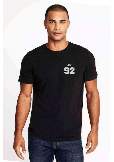 Bts Jin 92 Baskılı Siyah Erkek Tshirt