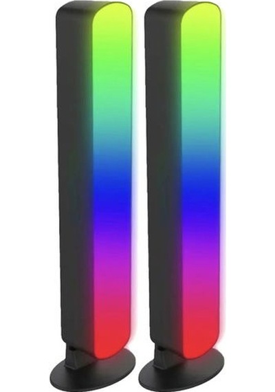 Petrix 232256 Rgb 2'li Gaming Led Işık Barı Kumandalı - Renkli Renkli