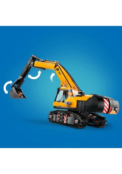 LEGO® City Sarı İnşaat Ekskavatörü 60420 - 8 Yaş & Üzeri Çocuklar için Yaratıcı Oyuncak Yapım Seti (633 Parça)