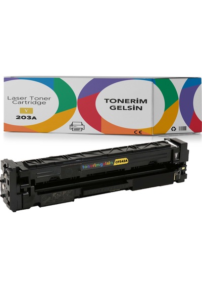 Hp 203A-Cf542A Sarı Uyumlu Toner-Hp Color Laserjet Pro M281Fdn