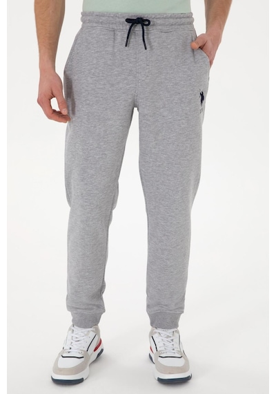 U.S. Polo Assn. Lastikli Bel Slim Fit Erkek Örme Pantolon Herold GRI MELANJ