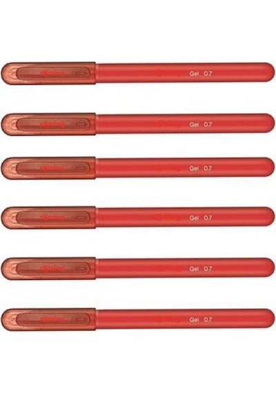 Rotring Jel Mürekkepli Tükenmez Kalem Kırmızı 6 Adet