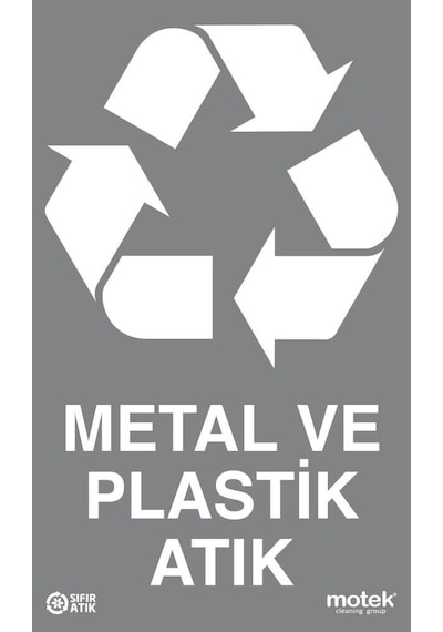 Motek Geri Dönüşüm Metal Plastik Evsel Atık Çöp Kovası 80Lt-Mpe41