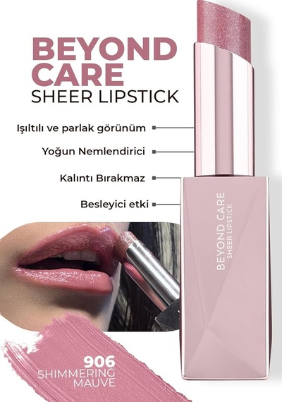 Alıx Avıen Beyond Care Sheer Lipstick 906 - Shimmering Mauve - Yoğun Nemlendirici Besleyici Etki - P Sku: Smg8690010468345