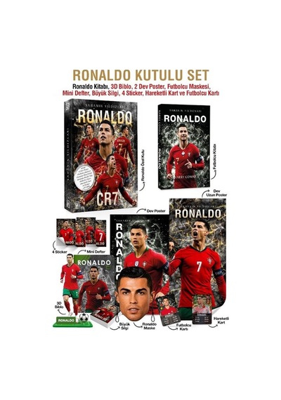 Ronaldo Özel Kutulu Set Sahanın Yıldızları Ronaldo Kitabı, 3d...