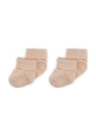 Novibaby 2'li Bambu Bebek Çorap I Beige I 0 6 Ay I Bej Yenidoğan Bebek Çorabı Çok Renkli
