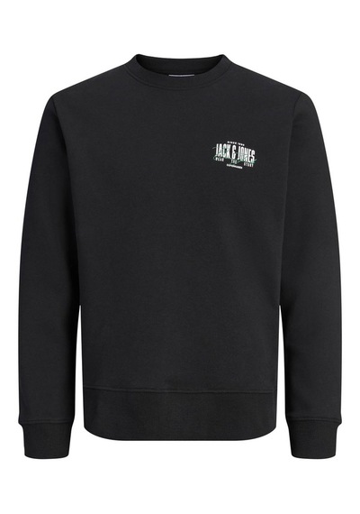 Jack & Jones Jjaero Sweat Crew Neck Siyah Erkek Sweatshirt 12298492