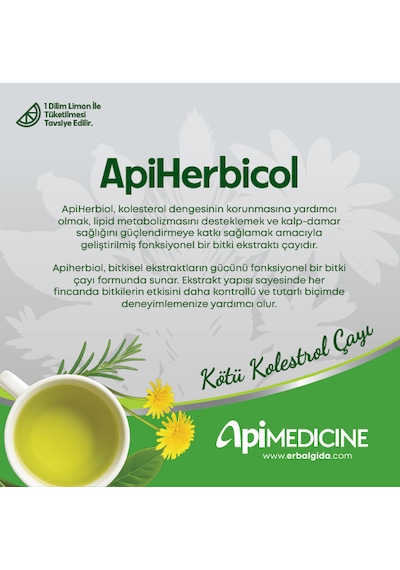 Apimedicine Apiherbicol Fonksiyonel Bitkisel Ekstrakt Çayı 12 Stick 84 G