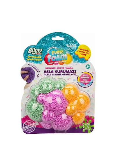 Slimy Ever Foam 3 Renkli Slime - Yeşil-Pembe-Sarı