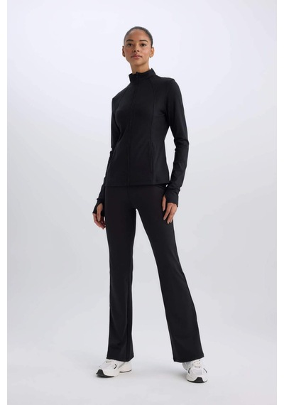 DeFactoFit Flare Fit İspanyol Paça Standart Boy Sporcu İnce Pantolon D7197AX25SPBK81