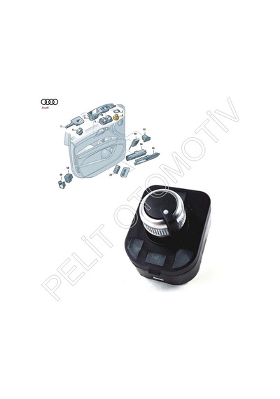Audi A1 Ayna Ayar Düğmesi 4f0959565a 2015- 2018