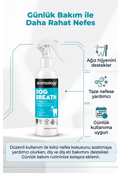 Dog Breath Köpekler İçin Ağız Ve Diş Bakım Suyu Sprey 250 Ml